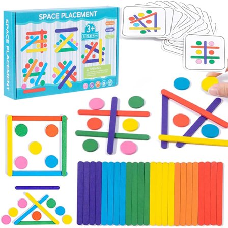 120-osainen Tangram-palapelisetti lapsille - puiset Montessori-opetuspelit, luovat interaktiiviset lelut, 3-6-vuotiaille, Design G