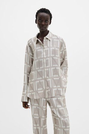 Malina - Felicity hemd - XL - Monogram Taupe