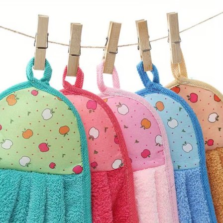 8-pakning med ultramyke, svært absorberende kjøkkenhåndklær med hemper - falmer ikke.