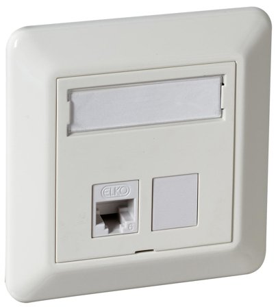 Elko STP C6A TL Modulæruttak hvit, 1 x 8 C6A, Datamaskin & surfing