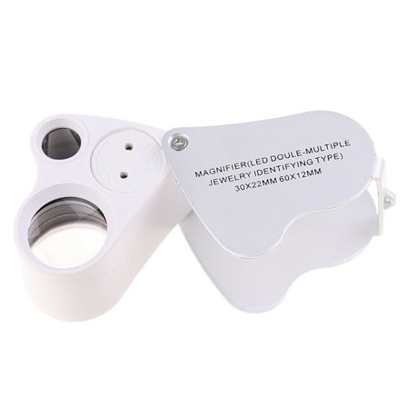 Ny 30x60x juvelerares lupp med dubbla linser Band Light - stock