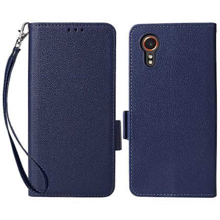 Læderetui med litchi-tekstur til Samsung Galaxy Xcover7, pung, stødsikkert telefoncover