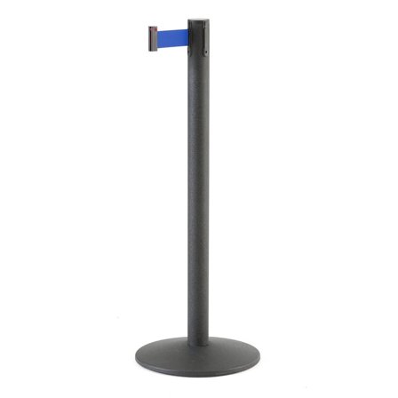 Belt barrier system, 3650 mm, black, blue belt