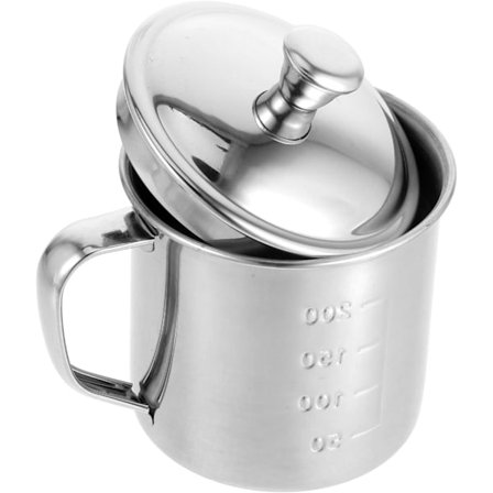 Camping Tekopp i Rustfritt Stål med Håndtak, Bærbar Kopp