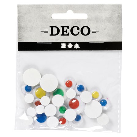 Creativ Company Rörliga ögon Färgmix 30-pack självhäftande