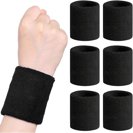 Svettebånd, sportsarmbånd, treningsarmbånd, armbånd, pustende, for tennis, basketball, fotball