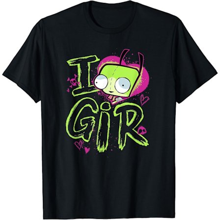Invader Zim Valentinsdag I Love Gir Herre T-shirt