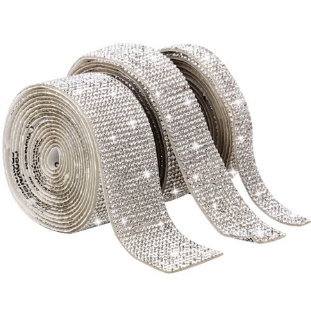 2 meter strassband självhäftande DIY dubbelsidig självhäftande strassdekorationsband