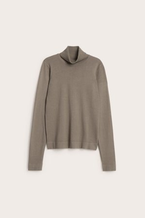 Kappahl | Finstickad polotröja Ljusbrun XL | Ljusbrun