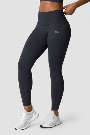 Ribbed Define Seamless Pocket Tights Dusty Black