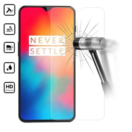 OnePlus 6T skärmskydd 9H passar skal fodral hörlurar -