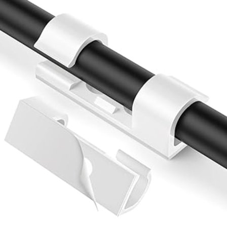 30 stk. selvklæbende kabelklemmer, ledningsholdere med stærk selvklæbning, holdbare runde klæbende ledningsorganisationsklemmer til PC TV C