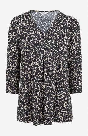 Cellbes of Sweden - Mönstrad trikåtunika - beige / svart / leopard - för damer - 38/40L