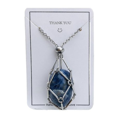 Säädettävä Kristallihäkki Kaulakorun Pidike, Kristallikivi Ketjuverkkoriipus, 100% Uusi-Täydellinen