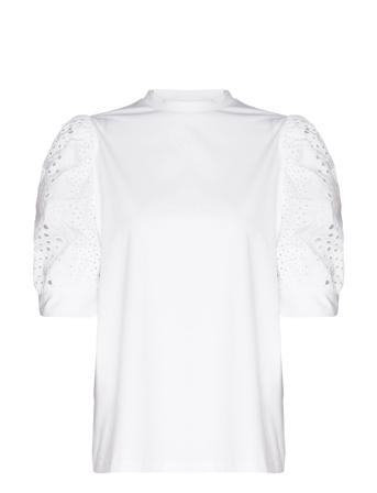 Broderie Anglaise Mix T-Shirt White Karl Lagerfeld