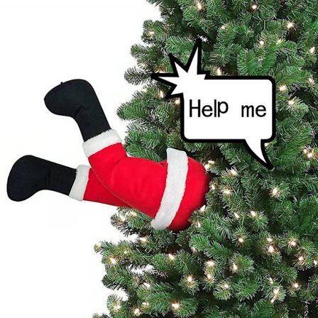 Røde Jule-Elver Kropsdekorationer Dekorationer Sækkelærred Bøjelige Plysben