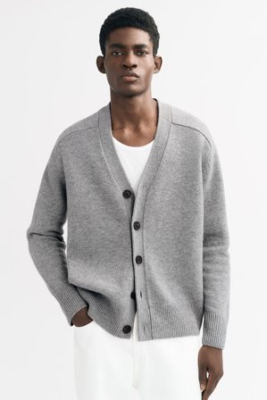 Soft Goat - Men's Cardigan - Cashmere cardigan - L - Grey