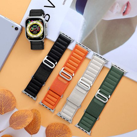 4 kpl Alpin-ranneke A-pple Watch 10:lle, 10 nylonranneketta iWatch Series 10 9 8 SE 4 3 7 6 5 42mm 44mm 45mm 49mm