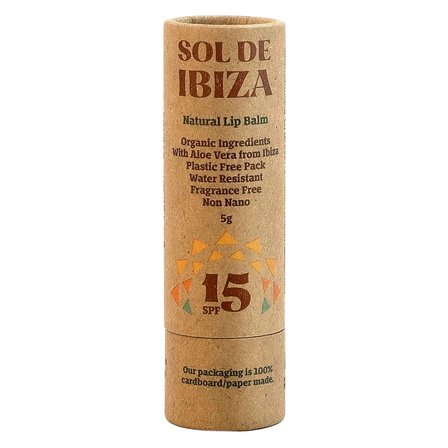 Sol De Ibiza Plastic Free Lip Balm SPF15 5 g, Skincare, Ansigtspleje, Læbepleje