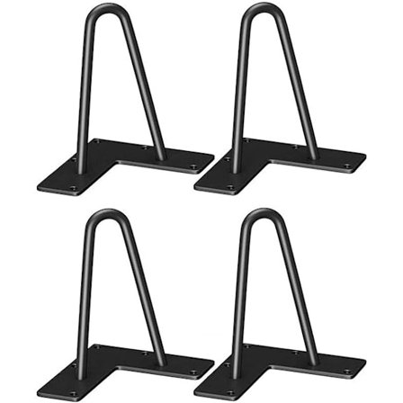 4 stk 10 cm DIY Metallbordbein, Hårnålsbein, Diameter 9 mm