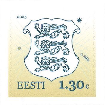 Estland - Våbenskjold gul - Postfrisk frimærke