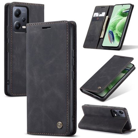 CaseMe vintage Xiaomi Poco X5 / Xiaomi Redmi Note 12 fodral - Svart