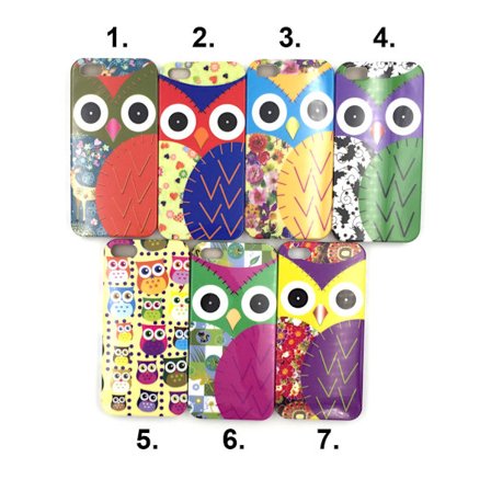 Skal till iPhone 5/5S/SE med motiv av ugglor