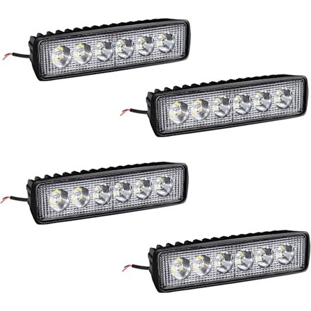 4 x 18W LED arbetsljusramp, LED-extrastrålkastare