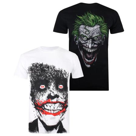 Dc Comics Mens The Joker T-shirt (paket Med 2) Xl Vit/svart/röd