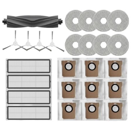 Til Dreame L10S Ultra/S10 Pro, til Xiaomi Robotstøvsuger X10 Plus Hovedsidebørste Hepa-filtre Moppestøvposer Tilbehør