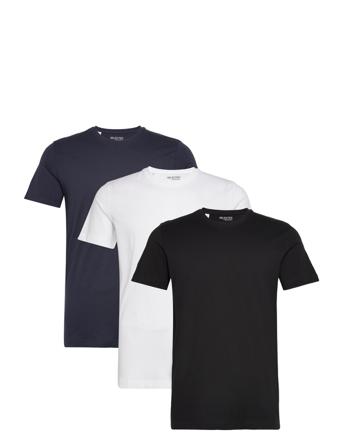 Slhaxel Ss O-Neck Tee W 3 Pack Noos T-shirt Navy Selected Homme