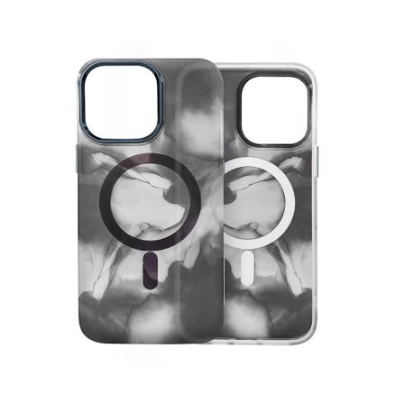 iPhone 14 Plus MagSafe Mobilskal - Grå Abstrakt