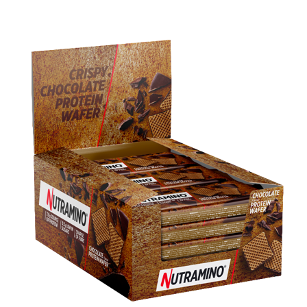 Proteinbars Nutramino Fitness Nutrition 12 x Protein Wafer 39 g, Chocolate - Bodyman.dk