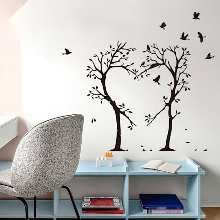 Veggklistremerker Grener av kjærlighet Veggklistremerker Veggdekor for seng