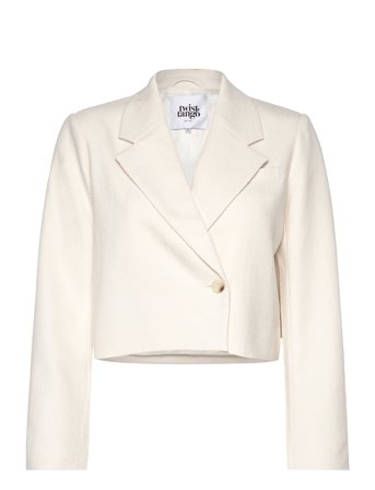 Athina Cropped Blazer Cream Twist & Tango