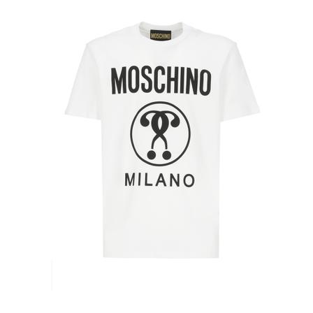 Moschino, T-shirt Wit, Heren, Maat:L,Cotton