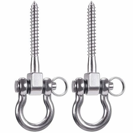 304 Takfeste i rustfritt stål med 900 kg kapasitet, opphengssett for hengestol, hengelampe, hengekøye, boksesekk og suspension trainer.