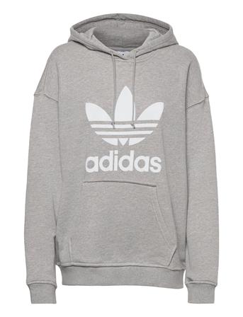Adidas Adicolor Trefoil Hoodie Hettegenser Genser Grå Adidas Originals