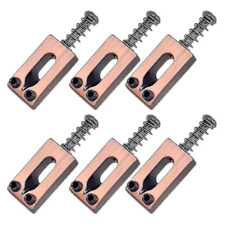 6 stk Tremolo Fastlåst Bro Seler Med Fjær Selle Strenge