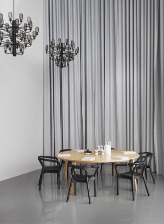 Amp lysekrone large Ø85 - smoke/sort