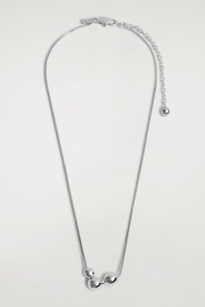 COS Women's Bubble Pendant Necklace in Silver-coloured