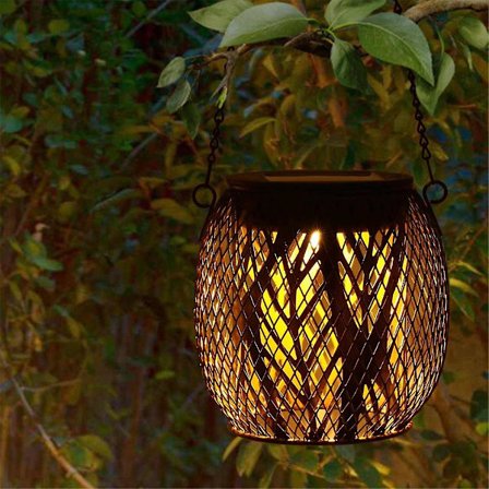 Solcellslampor för trädgård, solcellslyktor, konstnärlig utomhusdekorativ solcells-LED-lampa för innergård, landskapsträdgård, bladform