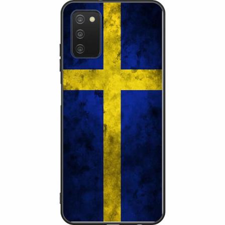 Samsung Galaxy A03s Svart Skal Sverige Flagga