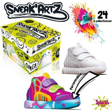 Sneaker att anpassa - SPLASH TOYS - Sneak'Artz Shoebox Series 1 - Vit - Flerfärgad - Barn