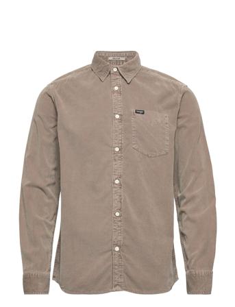 1 Pocket Shirt Skjorte Casual Beige Wrangler
