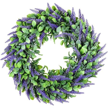 Keinotekoinen laventelikranssi, koristeellinen kranssi, simuloitu violetti