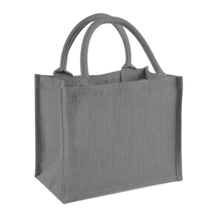 Westford Mill Jute Mini Presentpåse (6 liter) One Size Grafitgrå/Grafitgrå