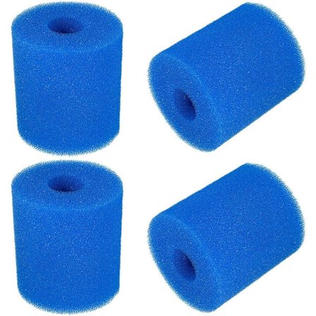 4 stk Svampfilter for svømmebasseng Medium Boblebad Filter Patron Svamp Skum Svamp Patron for Type A, Erstatningsskum