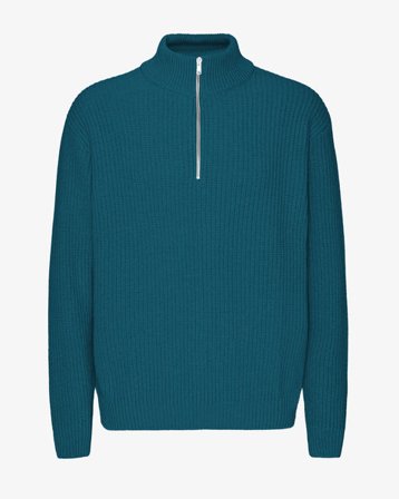 Merino Quarter Zip - Ocean Green - Male - XL - Sustainable material - Ethical production