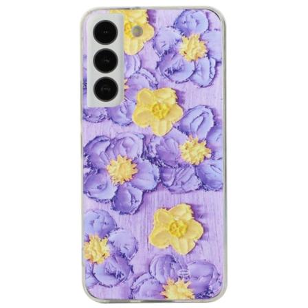 Deco Samsung Galaxy S22 Plus Suojakotelo - Purple Flowers Purple